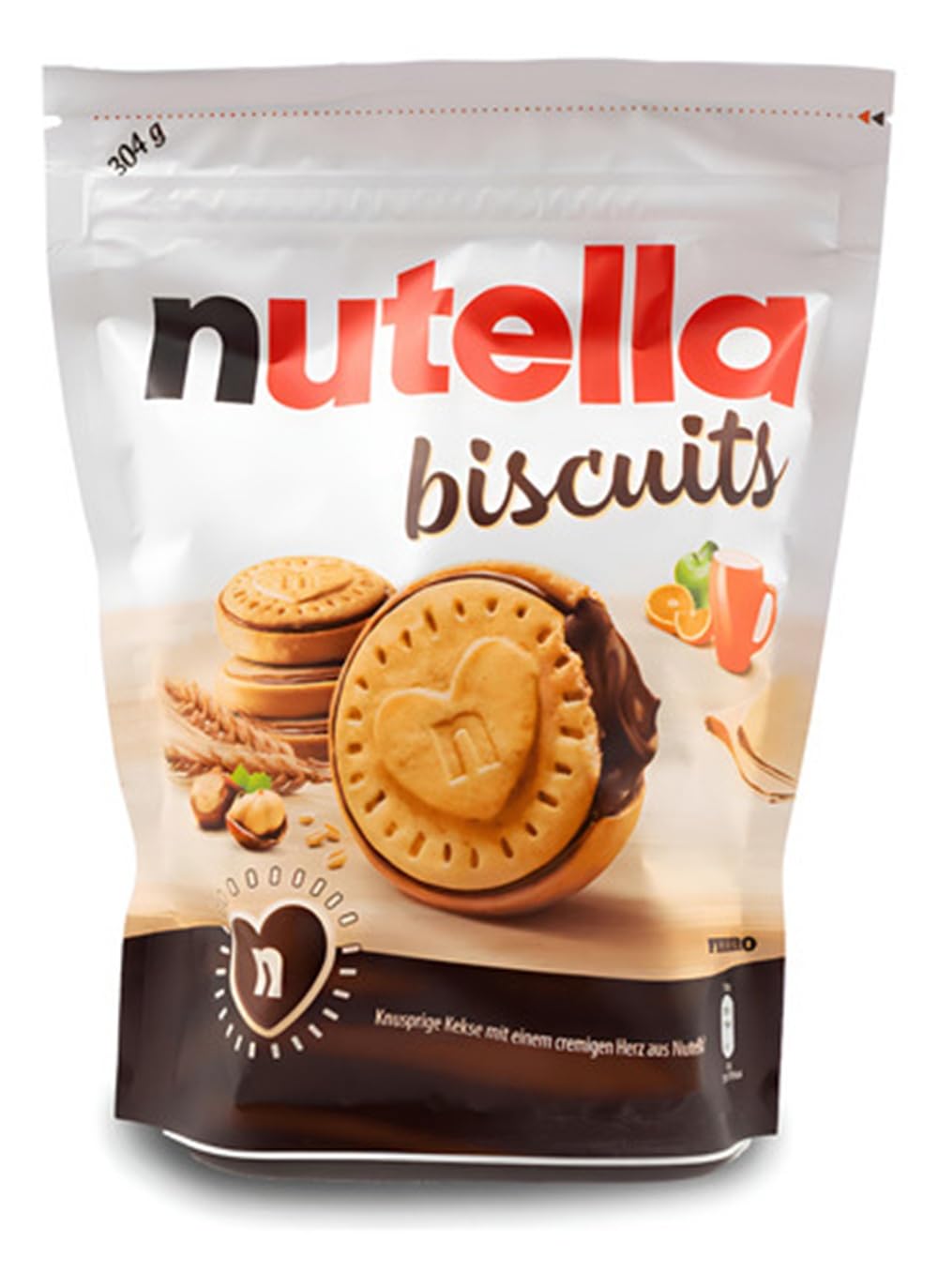 Nutella Ferrero Biscuits, 304G, White & Brown - Chocolate, Chocolate, Ounces