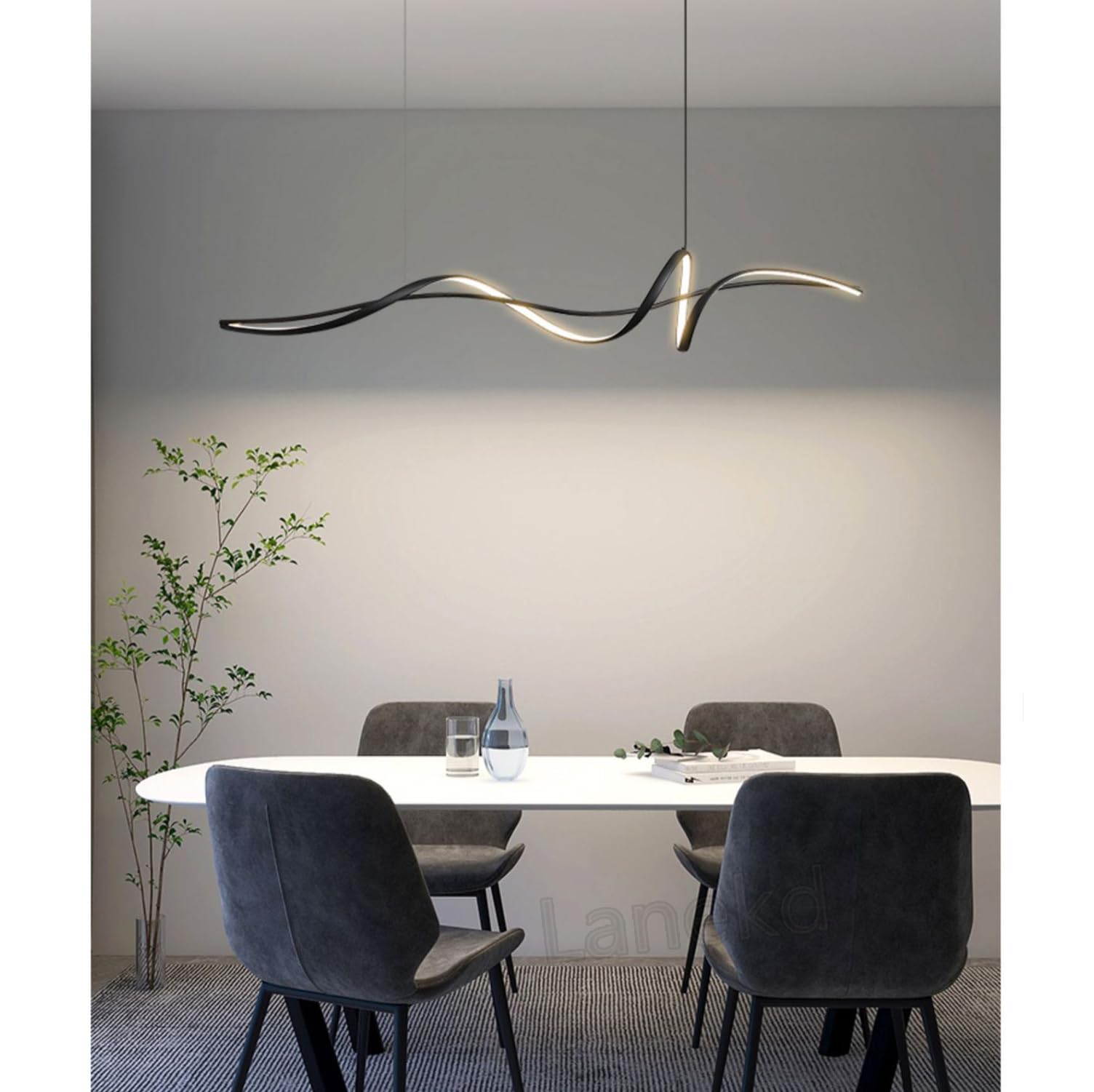 Lampara techo Colgante Moderna Comedor Cocina Lamparas de techo LED Lámparas Colgantes Regulable con Control Remoto Luz para Salon Mesa Dormitorio Sala de Estar Lámpara de Oficina Decor Iluminación