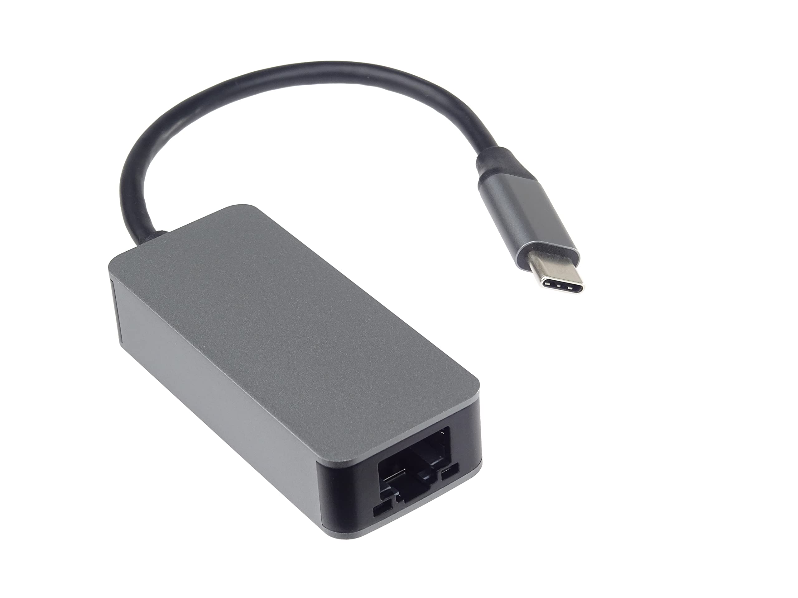 PremiumCord Adapter USB 3.2 C na Gigabit RJ45 Ethernet 10/100/1000/2500 mbps, Adapter LAN, USB 3.2 Wtyczka TEPB COT ON RJ45, CAT5/6/7, Projekt metaliczny, Kolor: Space Grey, 20 cm