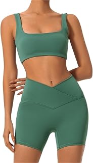 IEDFHJU Workout Sets for Women Women Two Pieces Gym Set Sportswear Running Workout Bra Suit Sports Tracksuit