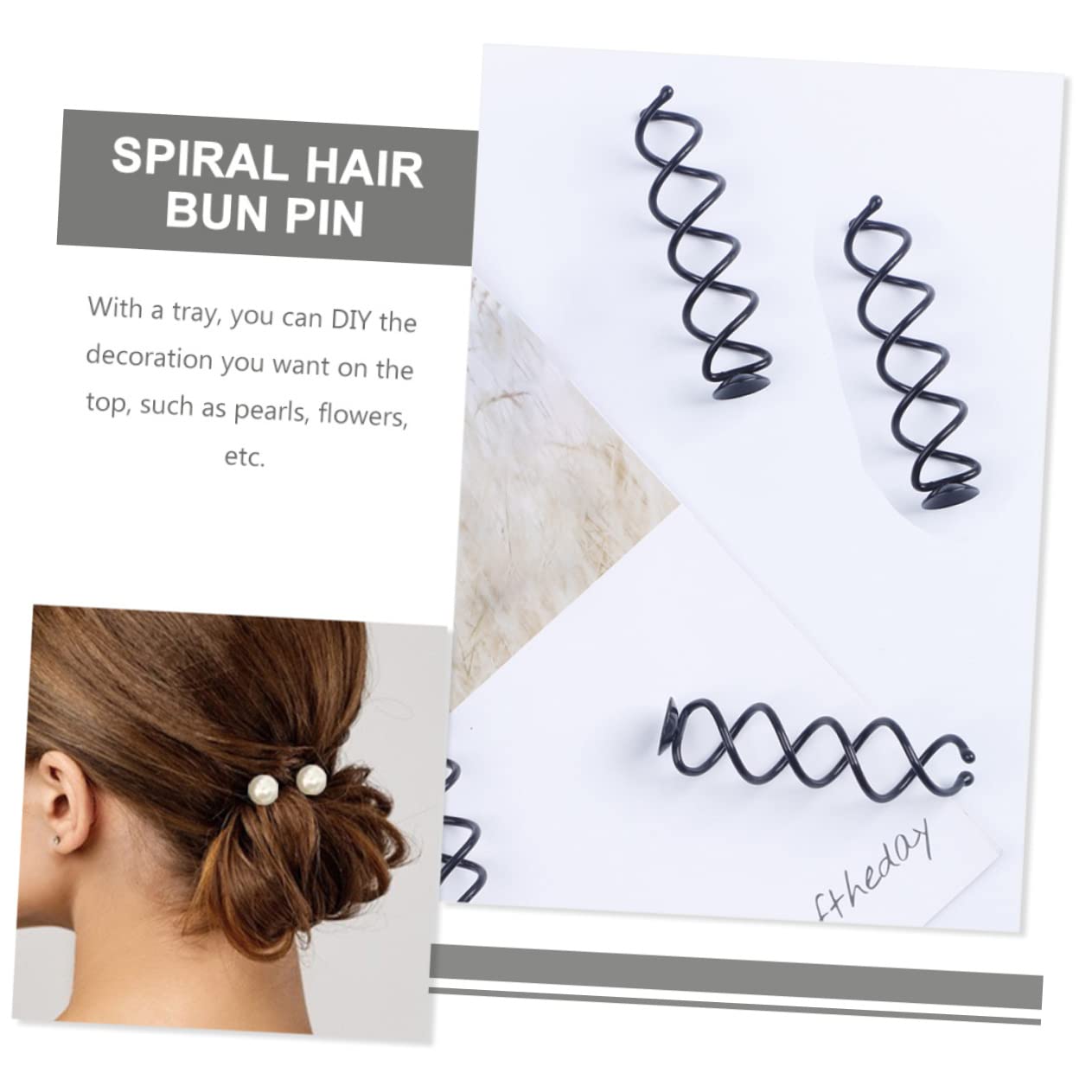 MAGICLULU 5 Sets Haarstyling-spiral-bobby-dutt-clips Für Frauen Dutt-haarknoten-clip Spiral-dutt-haarnadel 20 Stück * 5
