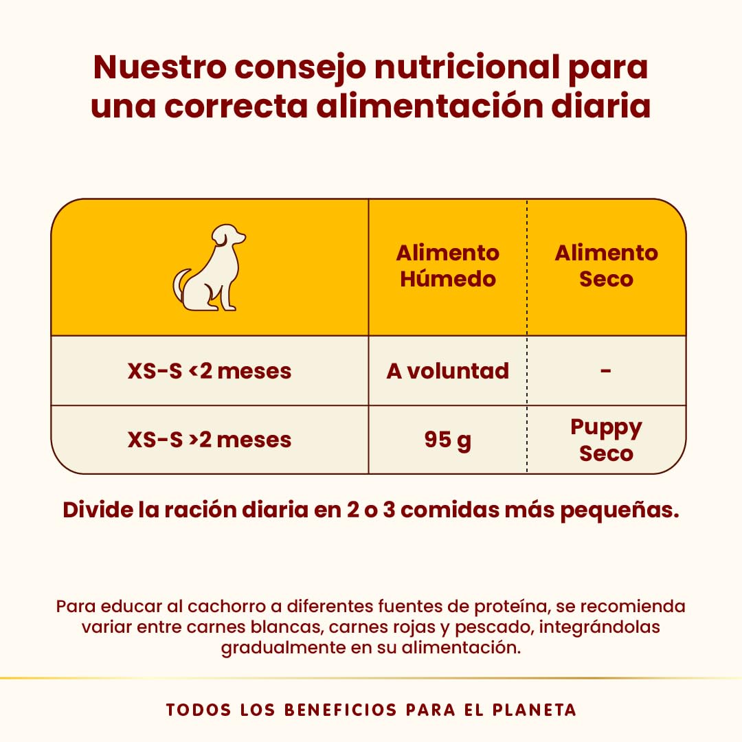Almo Nature HFC Natural Puppy - Comida Húmeda Completa para Cachorros - Pollo - Monoproteíco, Grado Humano, Sin Gluten - 95g, Pack de 24
