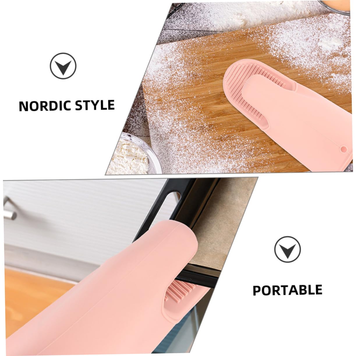 2 Pezzi Di Guanti Da Forno in Silicone Guanti Antiscottatura Resistenti Al Calore Coprimano Da Forno Cucina Professionale