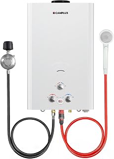 Camplux BW422 Propane Tankless Water Heater 4.22 GPM 110K BTU Outdoor Instant Hot Water for Camping Cabins RV