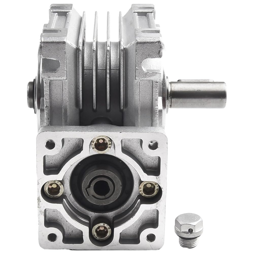 Reductor de engranaje sin fin NMRV030 RV030 de aleación de aluminio de 14 mm, eje de salida 5:1-80:1 para motores paso a paso NEMA 23, relación de velocidad 5:1