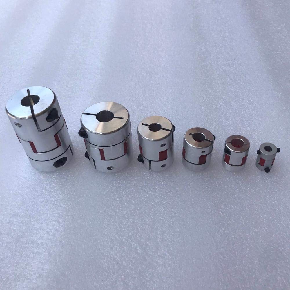 JIYAMI'EN EL-b CNC Motor Plum Blossom Eje de Acoplamiento Elástico D25 L30 8mm a 15mm (Color : 4pcs, Guide Length : 5x14)