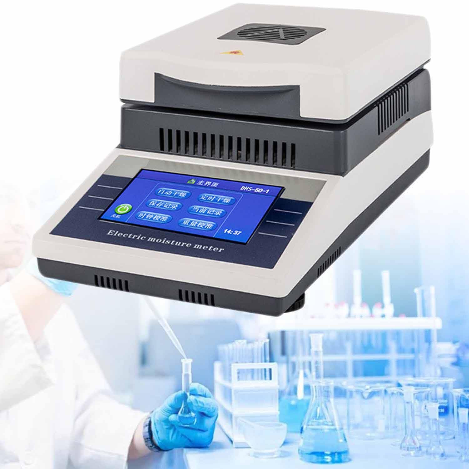Medidor de Humedad halógeno, analizador Digital de Humedad halógeno, medidor de Humedad de precisión LCD para Laboratorio agrícola. SH-10A