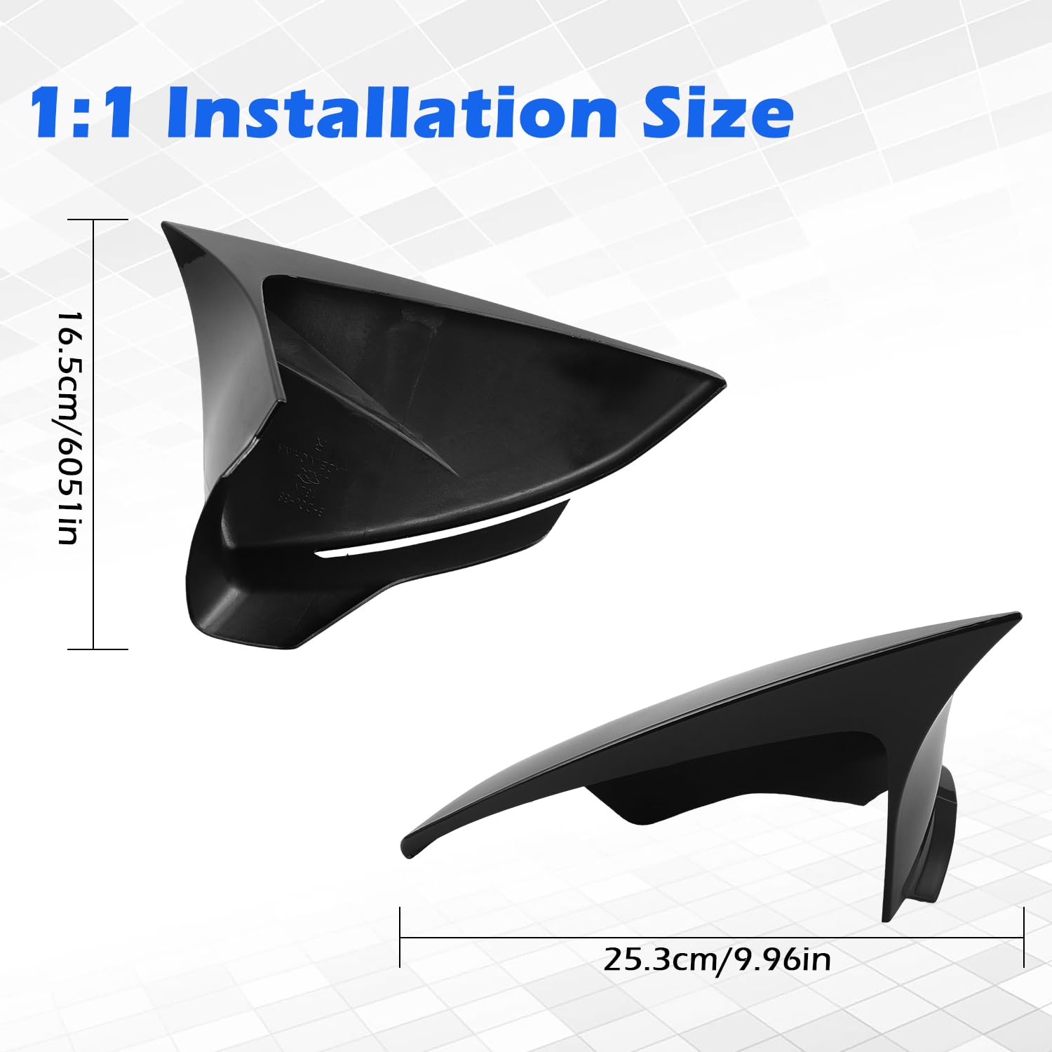 TECTICO Carcasas de Espejos Retrovisores - Cobertura para Espejo Lateral Compatible con Seat Leon MK3 5F ST/FR/Cupra 2012–2020, Ibiza Mk5 Arona KJ7 2017–2020, Negro Brillante, 1 par