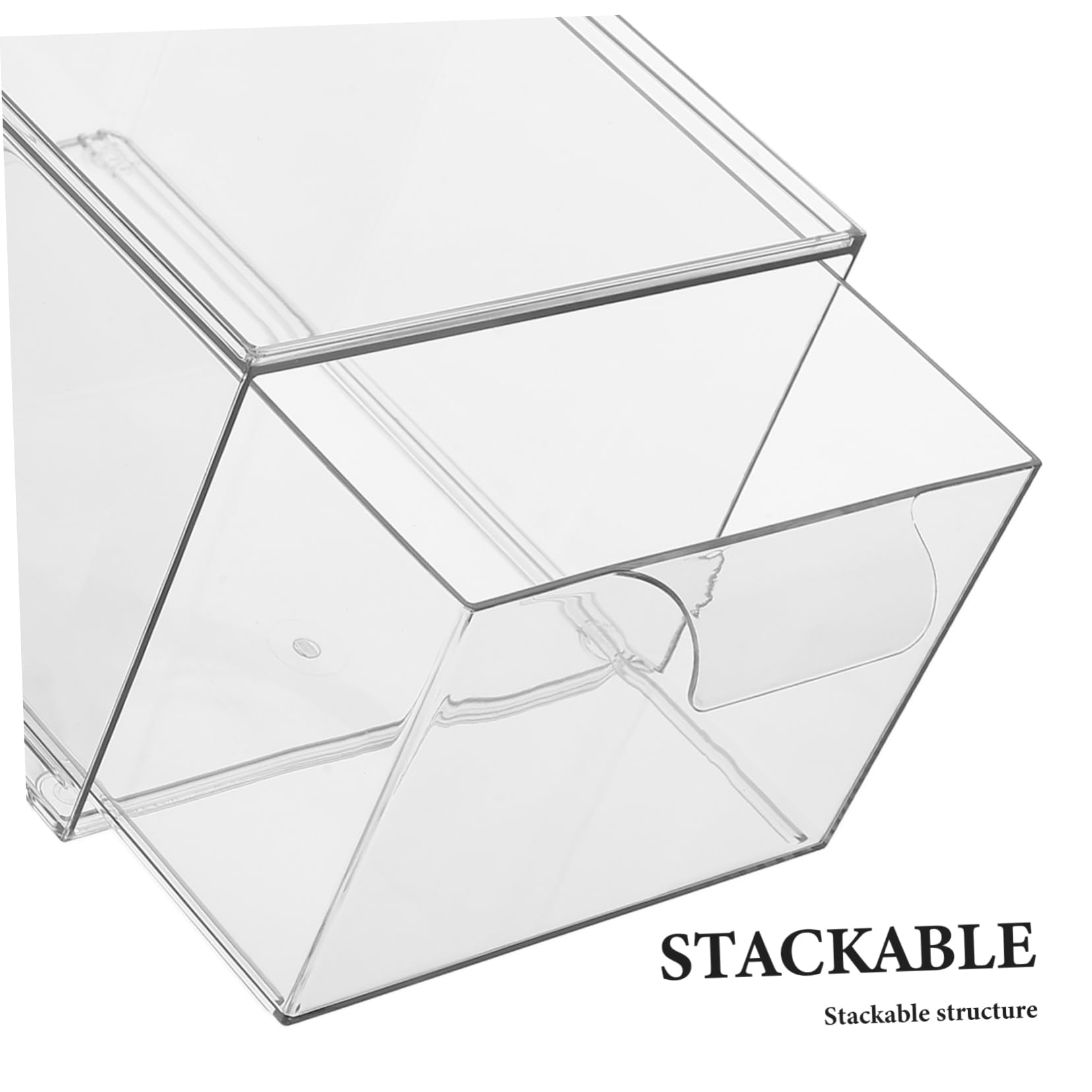 Caja De Almacenamiento De Cosméticos Transparente Con Organizador De Maquillaje Para Baño y Tocador Para Paletas y Productos De