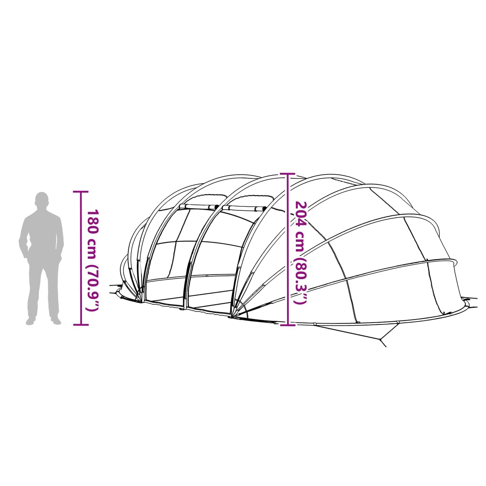 ACAGALA Poolzelt Kuppel 538x440x204cm, Pool Dome Poolabdeckung für Camping, Partys, Pool Dach mit Rollbare Reißverschlusstüren, Sonnenschutz, Hält Wasser Warm, Blau