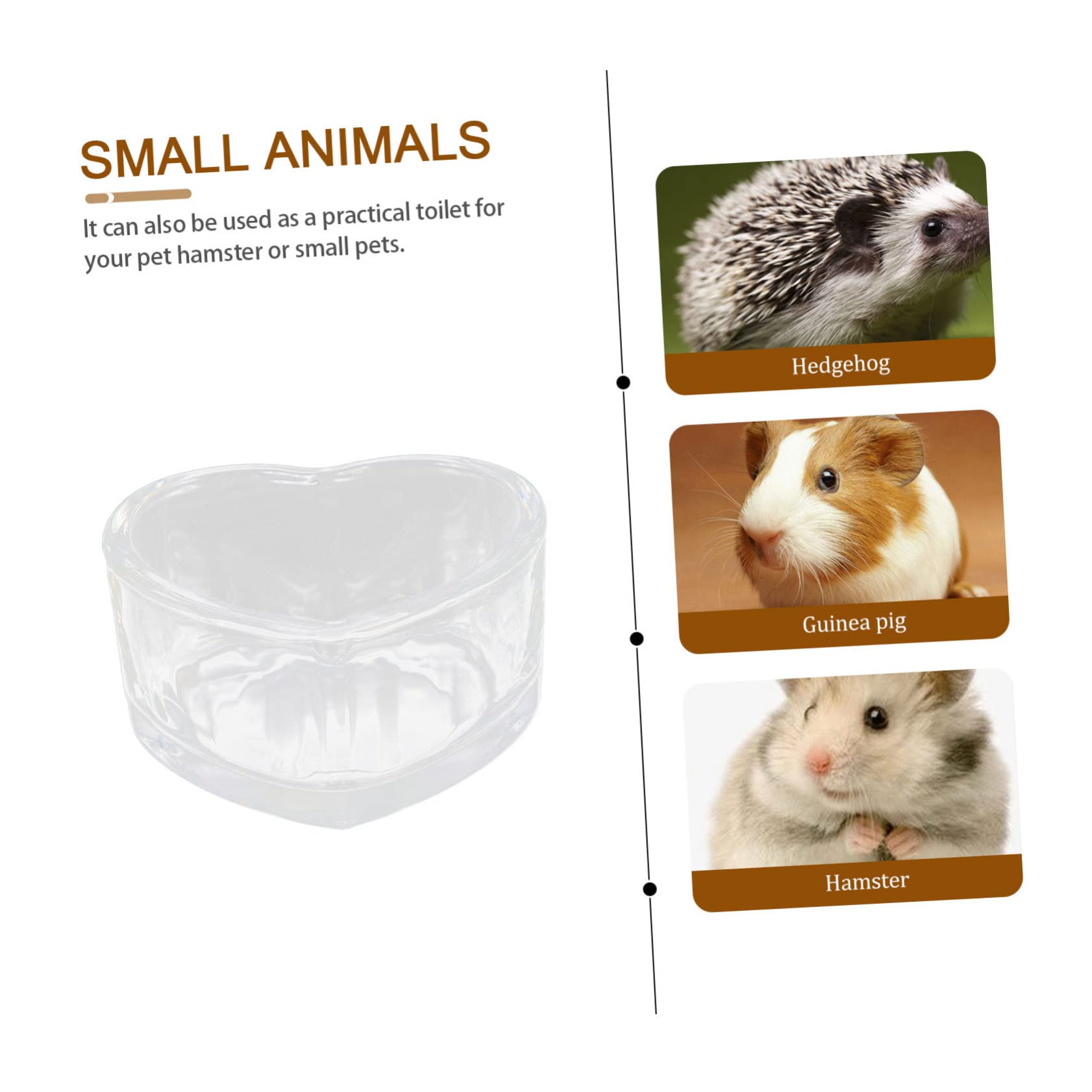 Supvox 8 STK Futternapf für Hamster Rattenvorräte Wassernapf für Hamster Kleintier Zubehör hamsterzubehör welpen zubehör kleine Chinchillaschale Rattenzubehör Glas Transparent