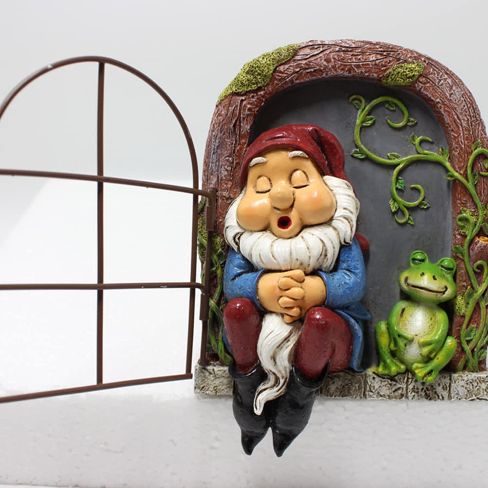 YARNOW Statua Da Giardino in Resina Decorativa Di Nani Addormentati Per Arredamento Casa e Giardino