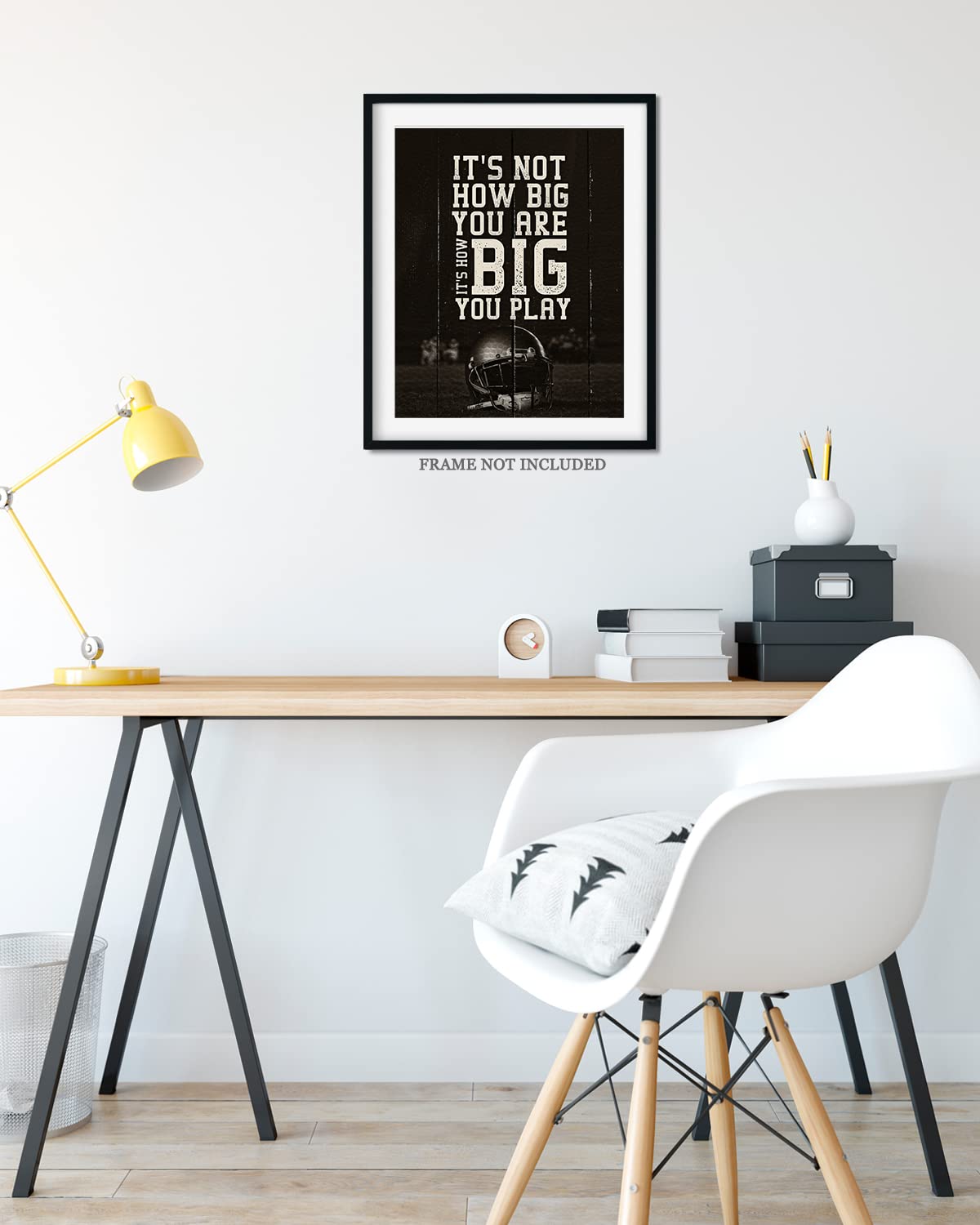 Arte de pared inspirador de fútbol para niños, habitación de niños, habitación familiar o sala de juegos, cueva de hombre, guarida, decoración de habitación adolescente, regalo de decoración del