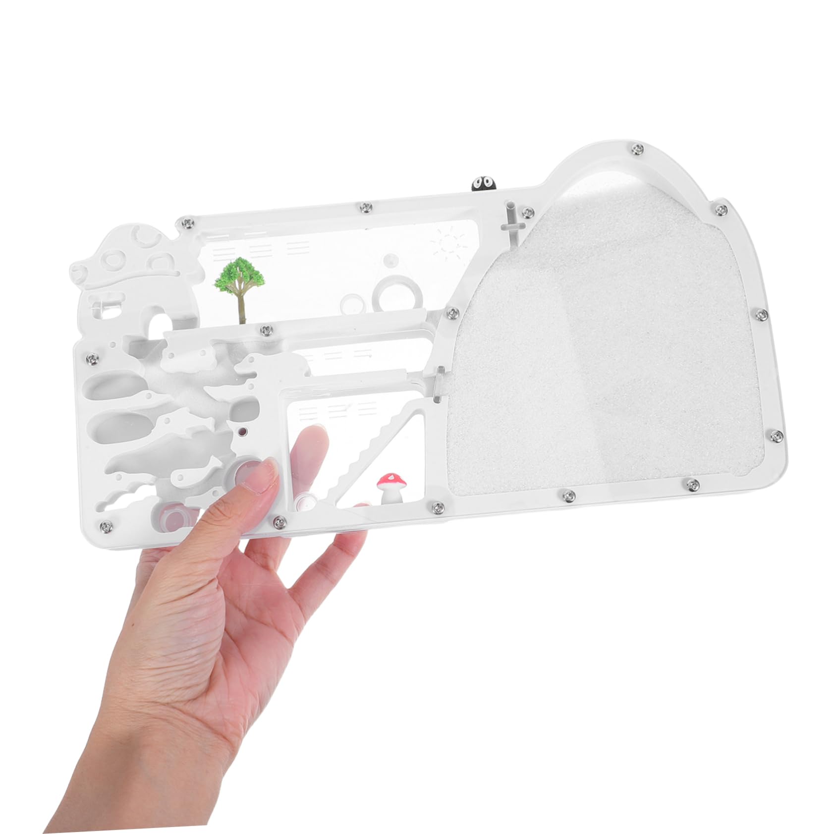 Granja de Hormigas Castillo Blanco Abs para Observación Científica | Kit Científico para Observar el Hábitat Hormigas, Decoracion Colegio, Casa Transparente para Experimentos