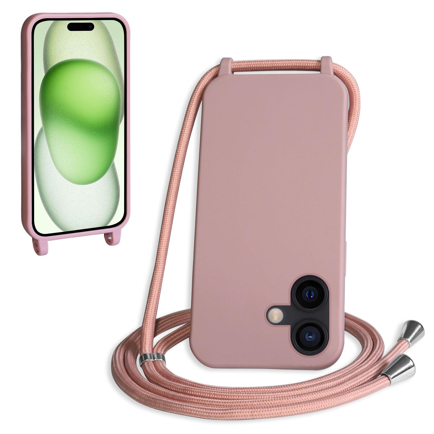 Cover Magnetica Con Collana Per IPhone 6/7/8/SE 2020/2022: Custodia TPU Morbida, Ultra Sottile, Catena Regolabile, Ricarica Wireless, Blu Navy