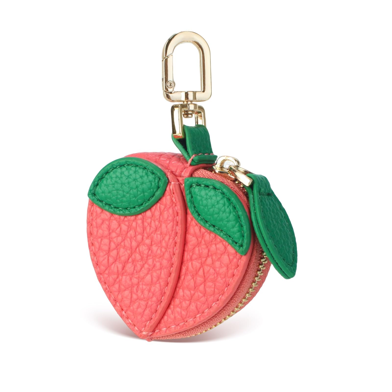 HuiYStar Erdbeer-Zitrone Frucht-Charm Apfel-Orange Form Leder Münzgeldbörse süß Schlüsselanhänger für Mädchen Frauen