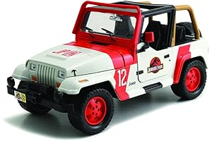 Jada 1992 Jeep WranglerJurassic ParkMovie 1/24 Diecast Model Car