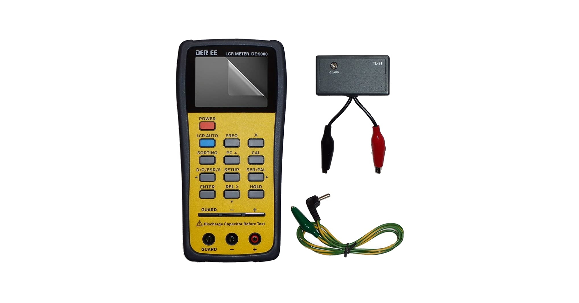 LCRメーター　DE-5000 DE-5000 Handheld LCR Meter with Test Lead & Guard Line & LCD