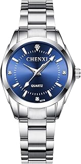 Bozony Relógio de Quartzo Feminino Clássico Feminino Relógio de Pulso Moda Feminino com Pulseira de Aço Sólido Ponteiro Luminoso 3ATM À Prova D' Água para Diariamente e Negócios,Relógios de Pulso