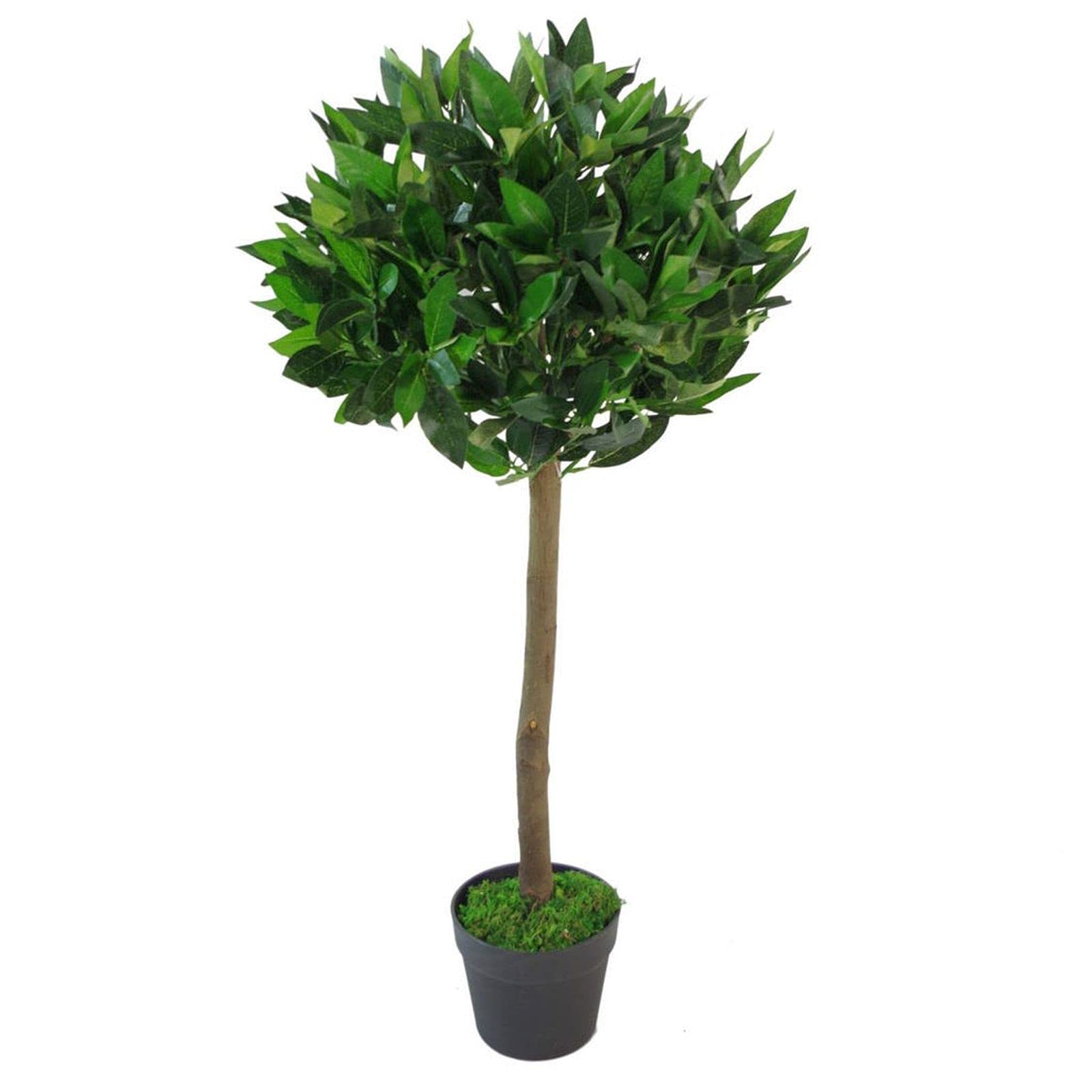 90Cm Leaf Design Uk Artificial Realistic Bay Laurel Topiary Ball Tree from B&Q