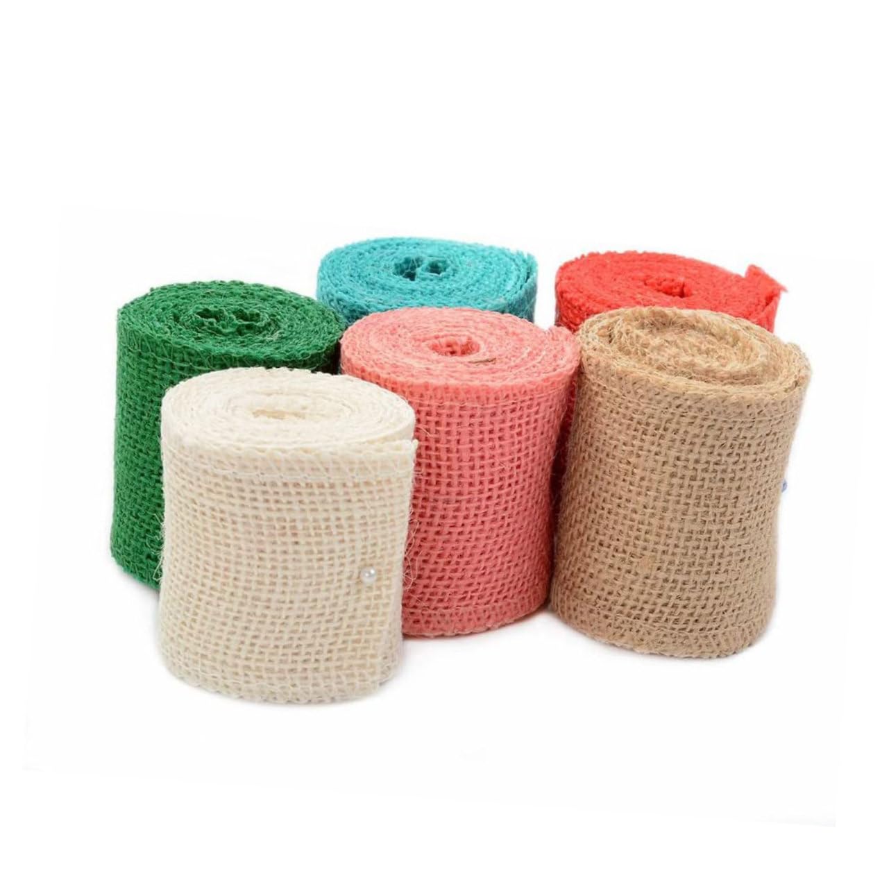 STOBOK 2sets Nähen Handwerk Dekoration Natürliche Jute Leinen Band Für Hochzeit Party Dekorationen 6 Stücke * 2
