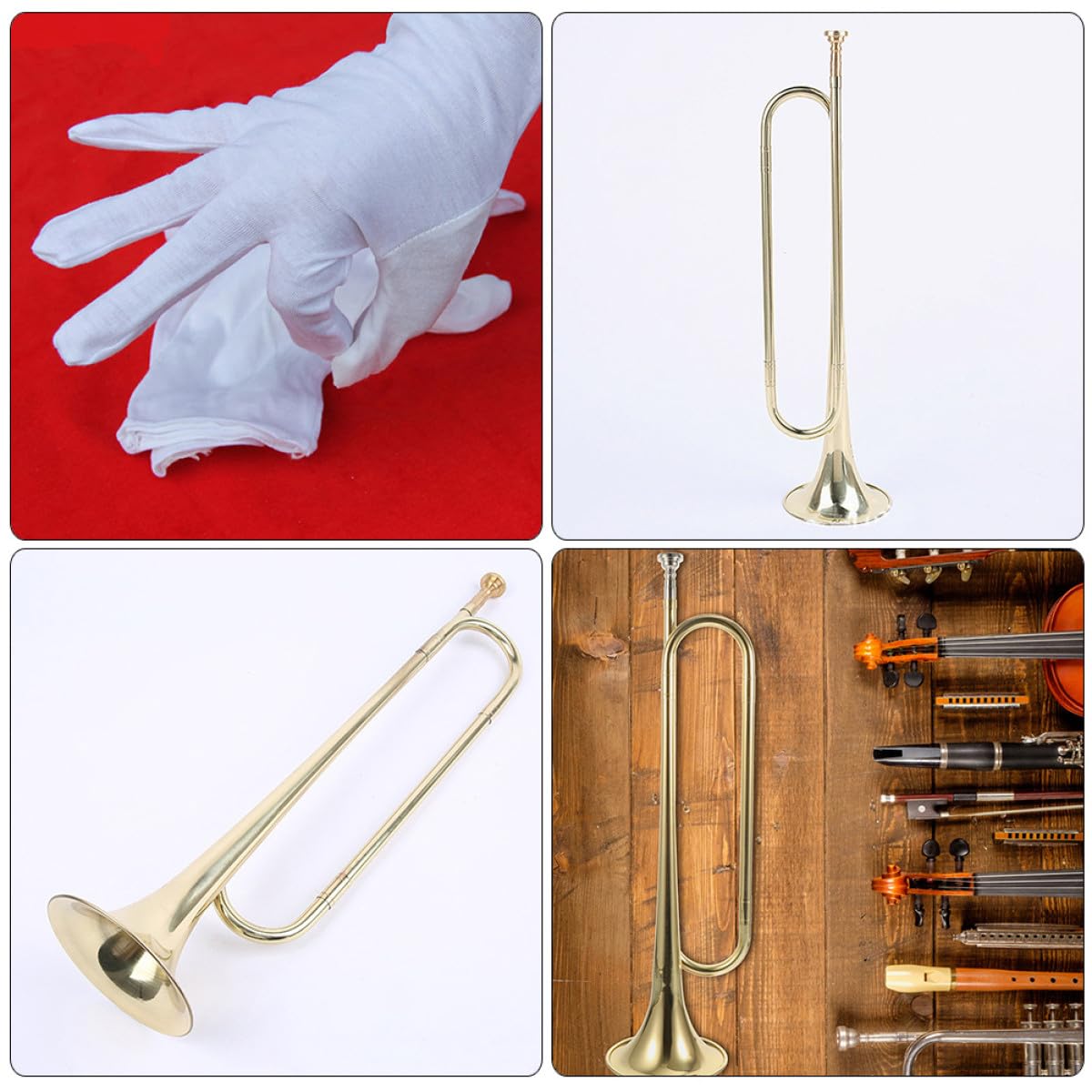 Trompeta Educativa de Metal para Jóvenes Instrumento Musical de Viento Ligero Juguete Musical Preescolar Regalo para Alumnos y Decoración