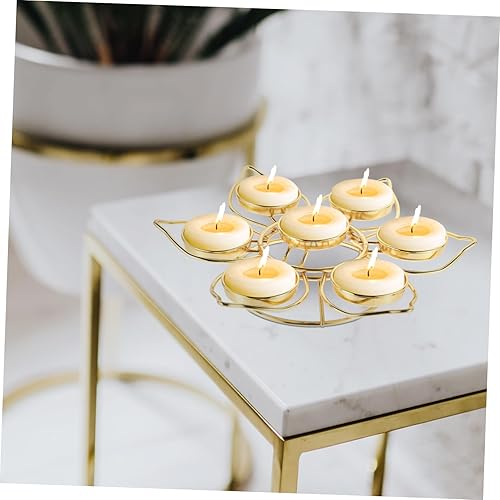 Miniatura 6 de Cabilock Soporte de lámpara de mantequilla Candelabro dorado Velas de té de oro Soporte de vela de pilar Lámpara de aceite de cobre Portavelas
