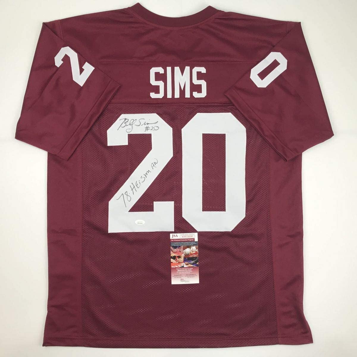 VfB Oldenburg サイン入りサッカーシャツ身幅51着丈70 Autographed/Signed Billy Sims 78 Heisman Oklahoma Maroon College