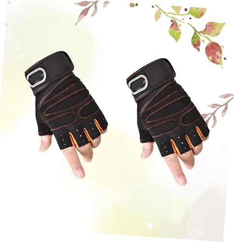 Miniatura 5 de Yardwe 2 Pairs Gym Gloves Mittens for Men Guantes De Gym para Hombres Men Workout Gloves Biker Gloves for Men Sport Gloves Mens Gloves Sports Gloves