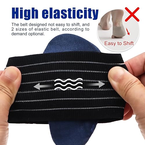 Miniatura 6 de Halibutfly - 2 pares de soportes de arco, alivio de fascitis plantar de lino natural, alivio de arco de silicona Plus, soporte de arco de pie para