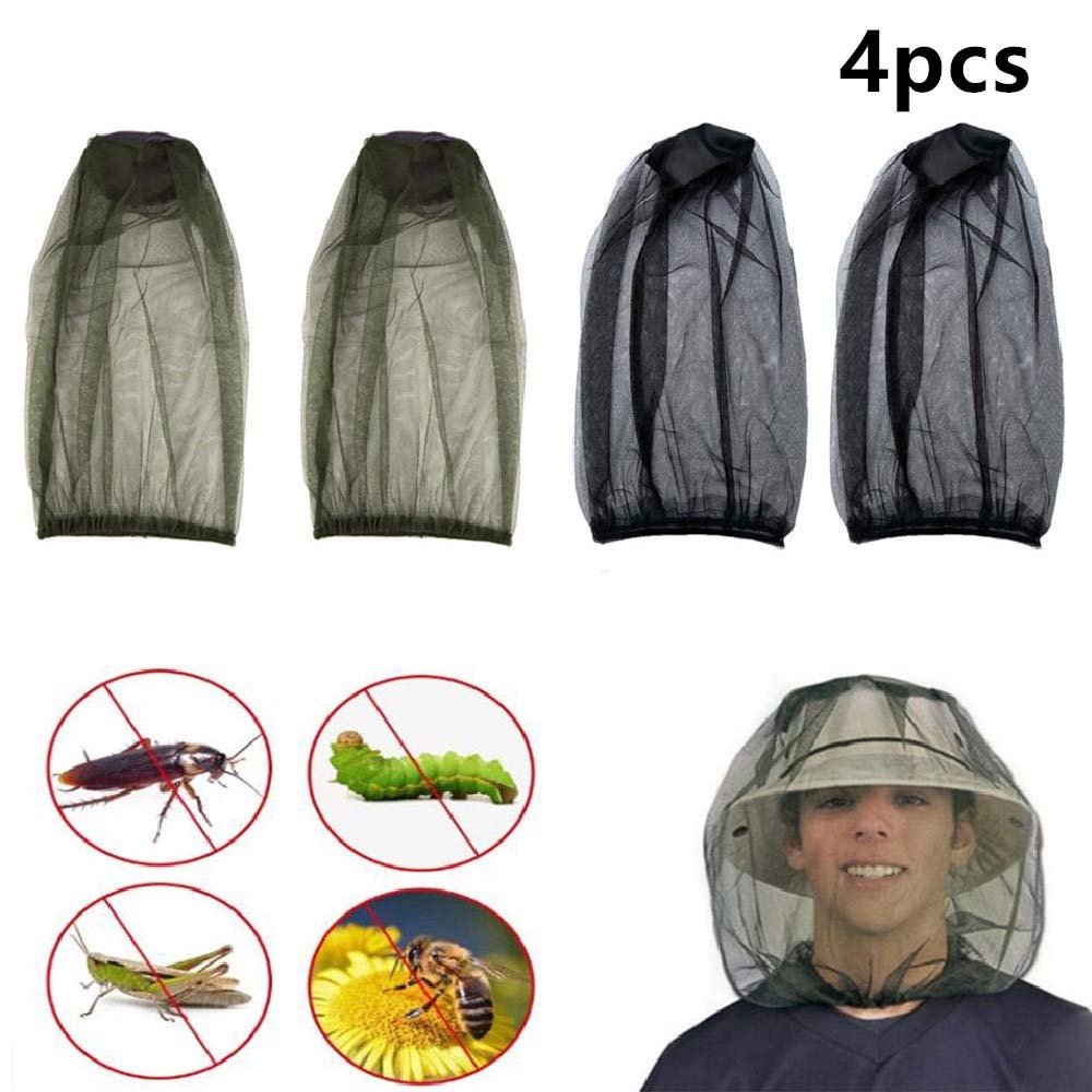 JINXM 4 Pack Insect Head Net Mosquito Head Net Protect From Mosquito Insect Bug
