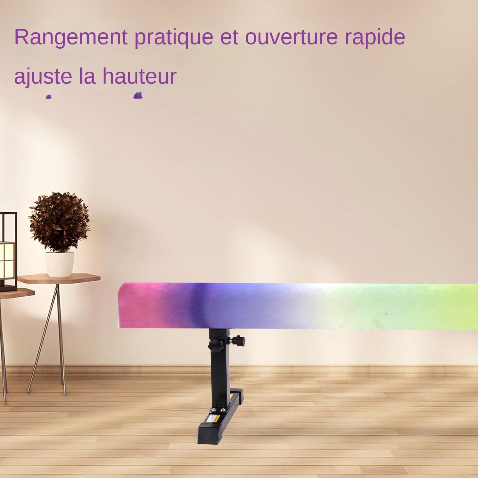 Poutre Gymnastique 5 Hauteurs Réglables Poutress D'Équilibre Enfant Poutre Gym Capacité de charge 50 kg 180 cm de long Équipement d'entraînement de gymnastique à poutres stables de niveau haut et bas