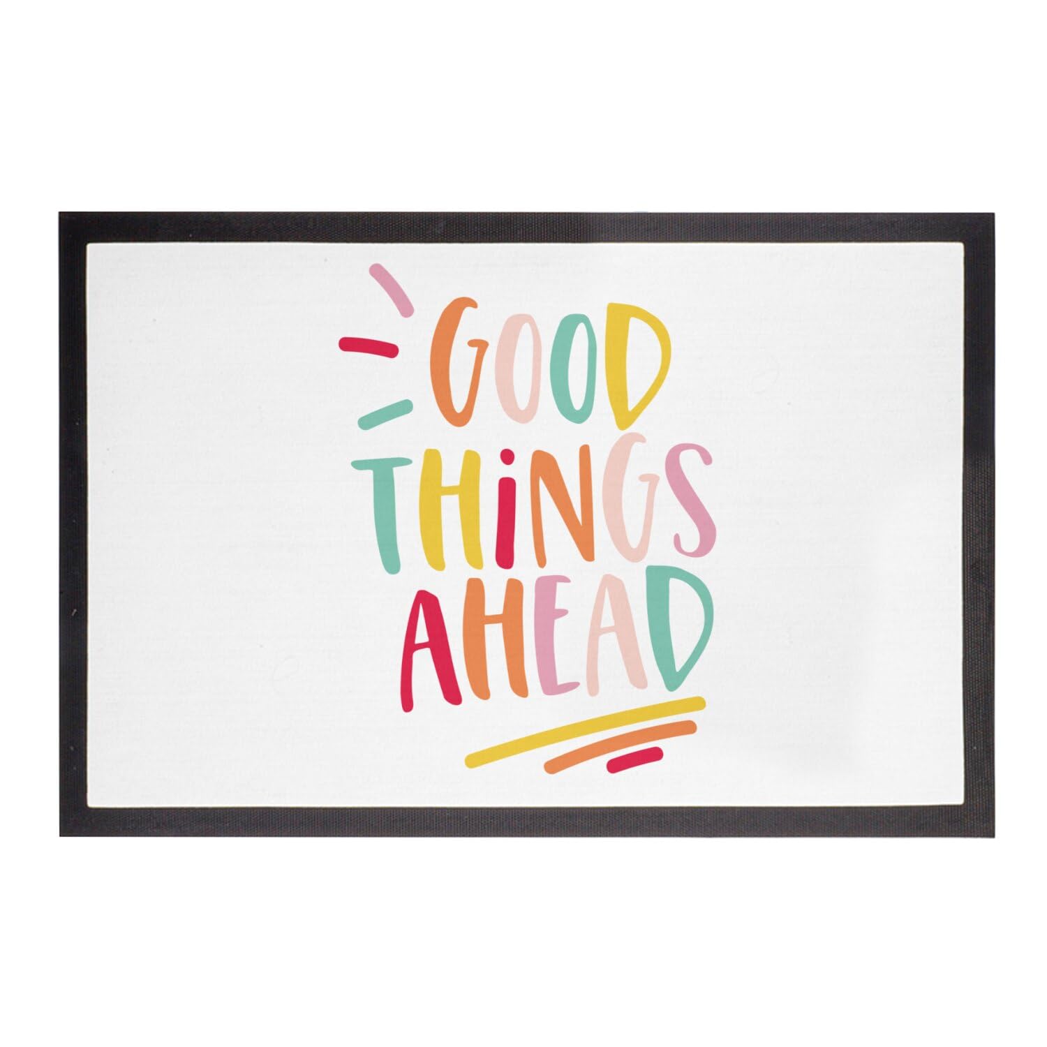 Paillasson Blanc tapis entrée design 75x50 cm décoration positive self care