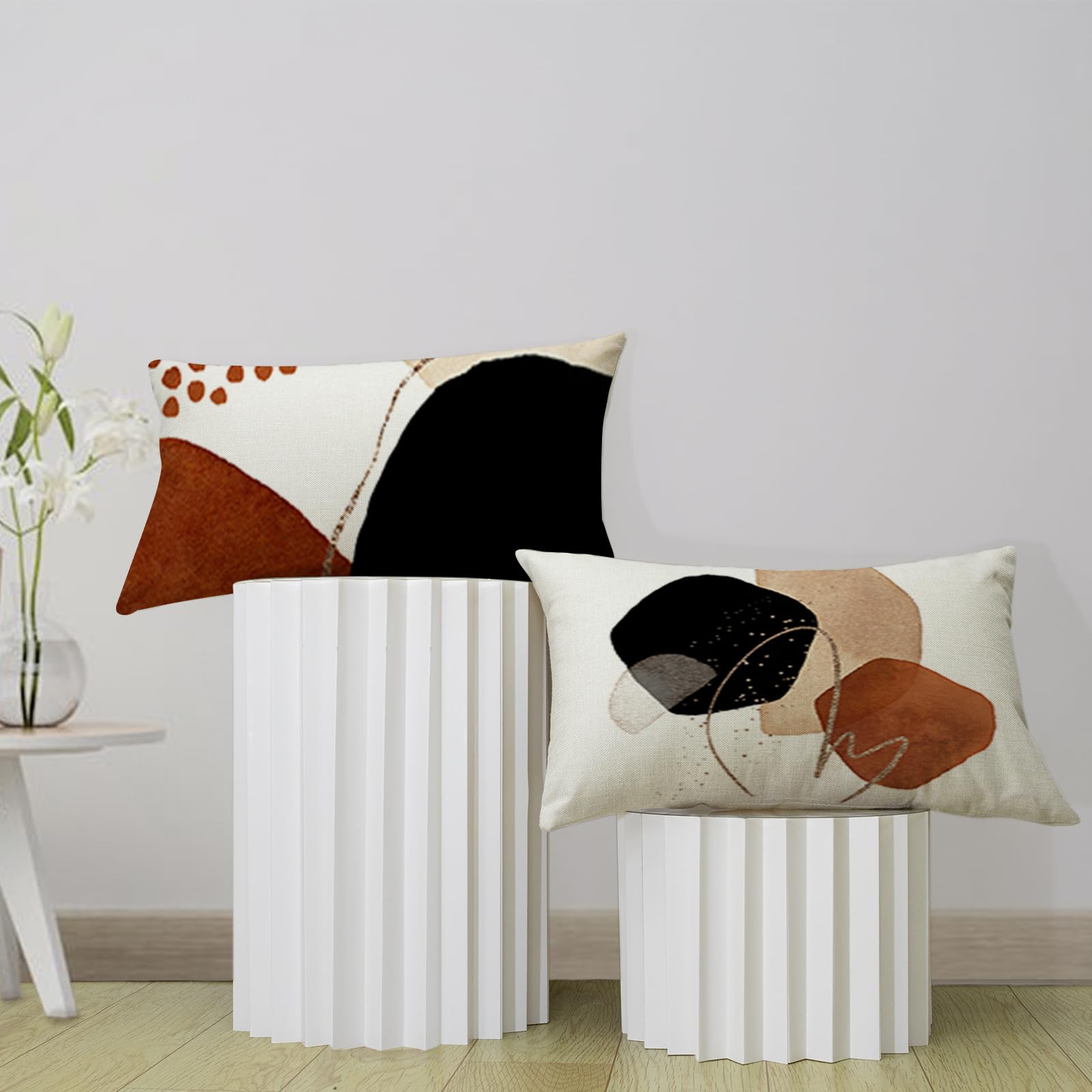 YCOLL 40 x 60 cm, set di 4 cuscini decorativi in lino, moderni, per divano, camera da letto, divano, esterni, 40 x 60 cm, A092