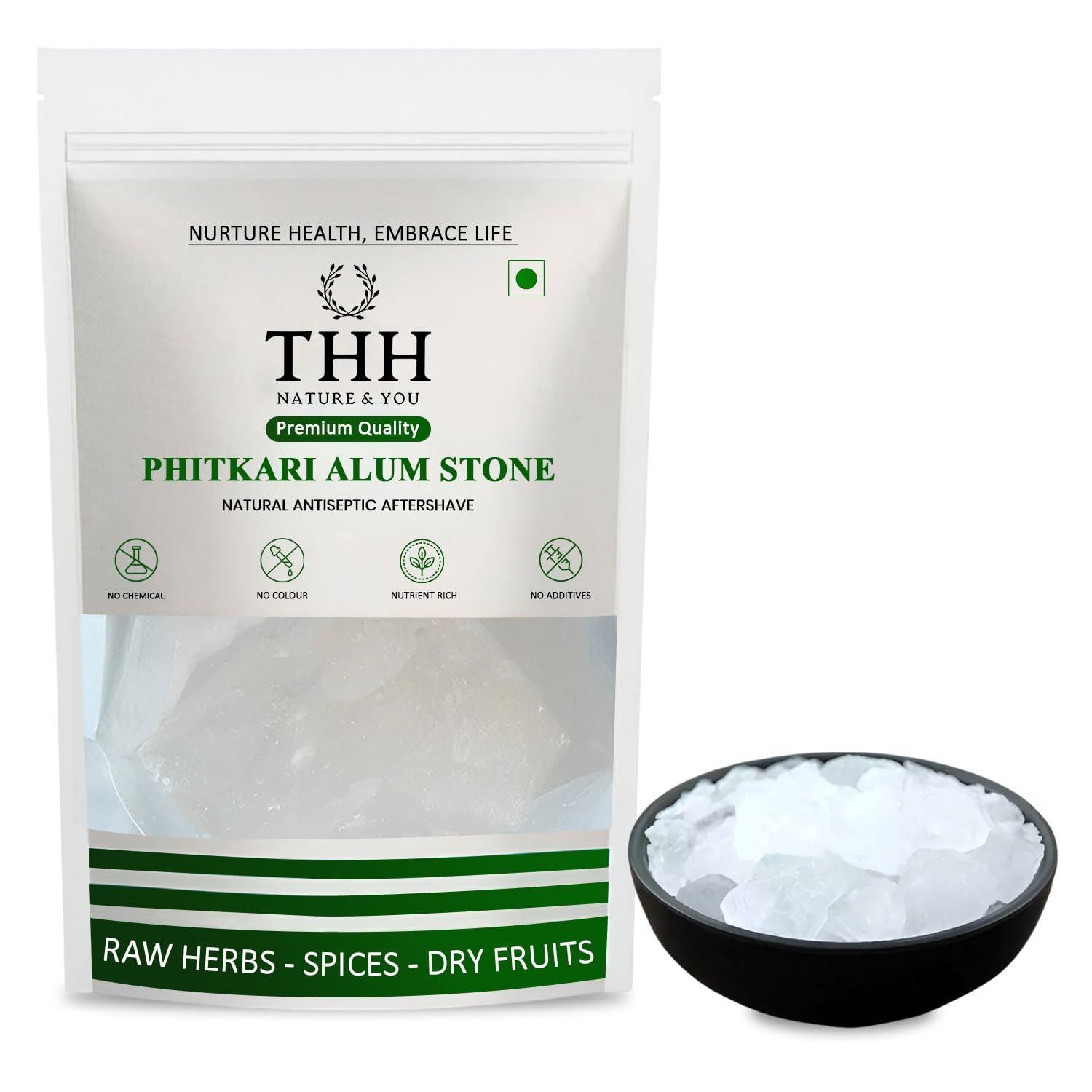 THH Fitkari Solid Alum Stone 900g - Natural Fitkari for Water Purification, Vastu, and Shaving | Multi-Purpose Alum Stone for Home, Skin Care, and Health | Pure, Safe, and Effective 900g - Image 7 thumbnail
