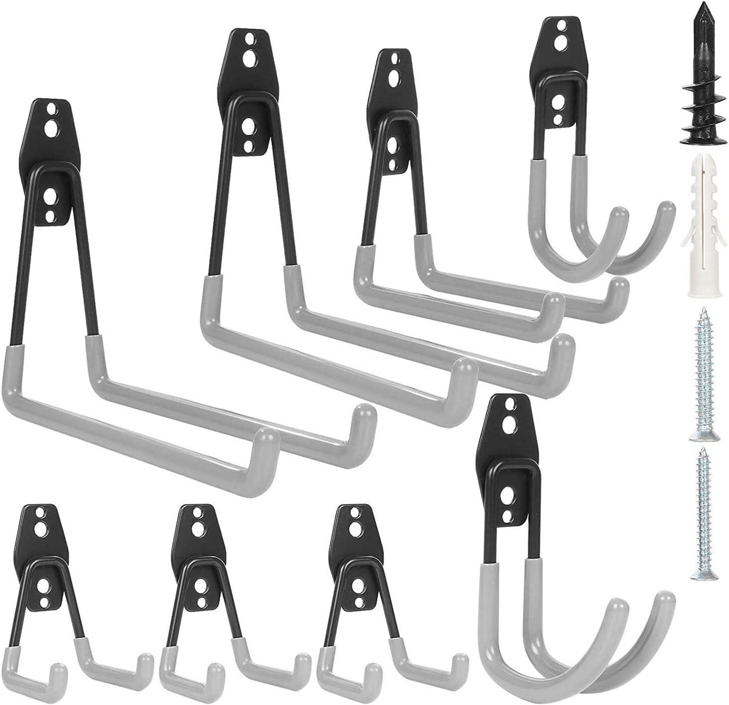 8 Pack Garage Hooks Heavy Duty, Garage Storage Hooks, Ladder Hooks