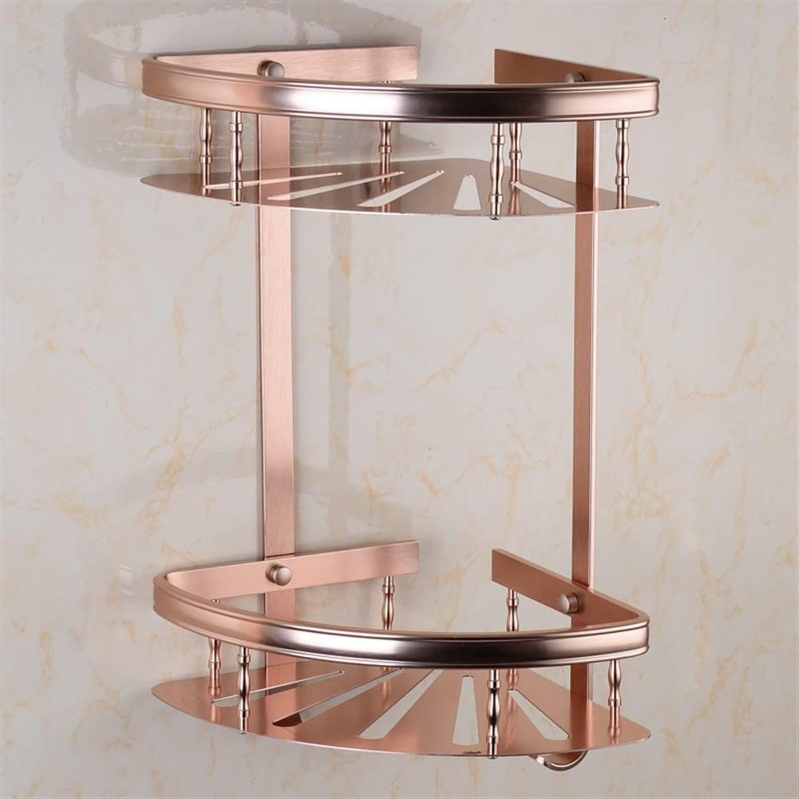 Estante Esquinero para Ducha, Estantes De Baño, Almacenamiento De Cosméticos Montado En La Pared, Organizador De Champú De Aluminio Dorado, Organizador para El
