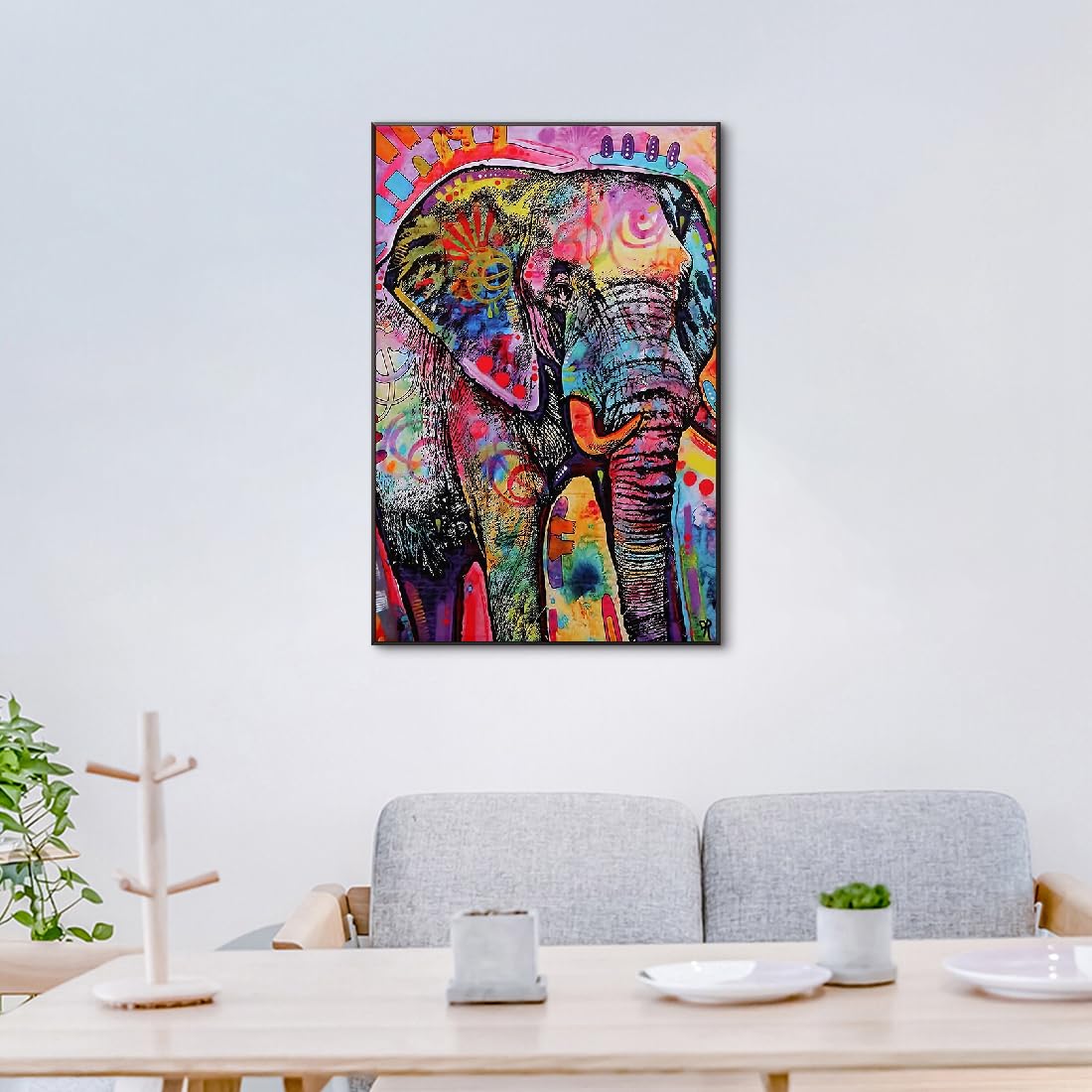 Amazon.co.jp: 1枚アートパネル 動物画落書き 飾り絵 アルミ合金