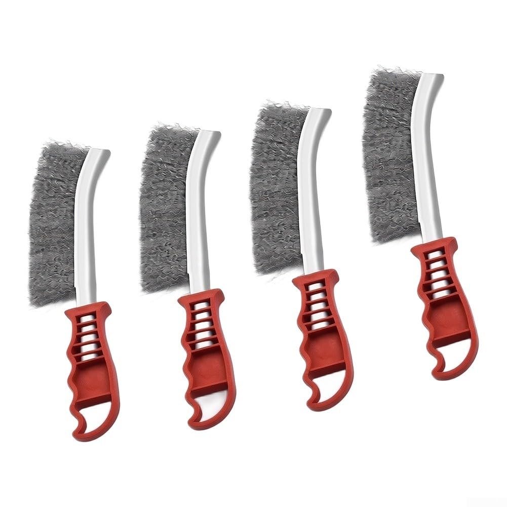 Juego Cepillos Metal BBQ Soldadura Mango Ergonómico(4pcs)