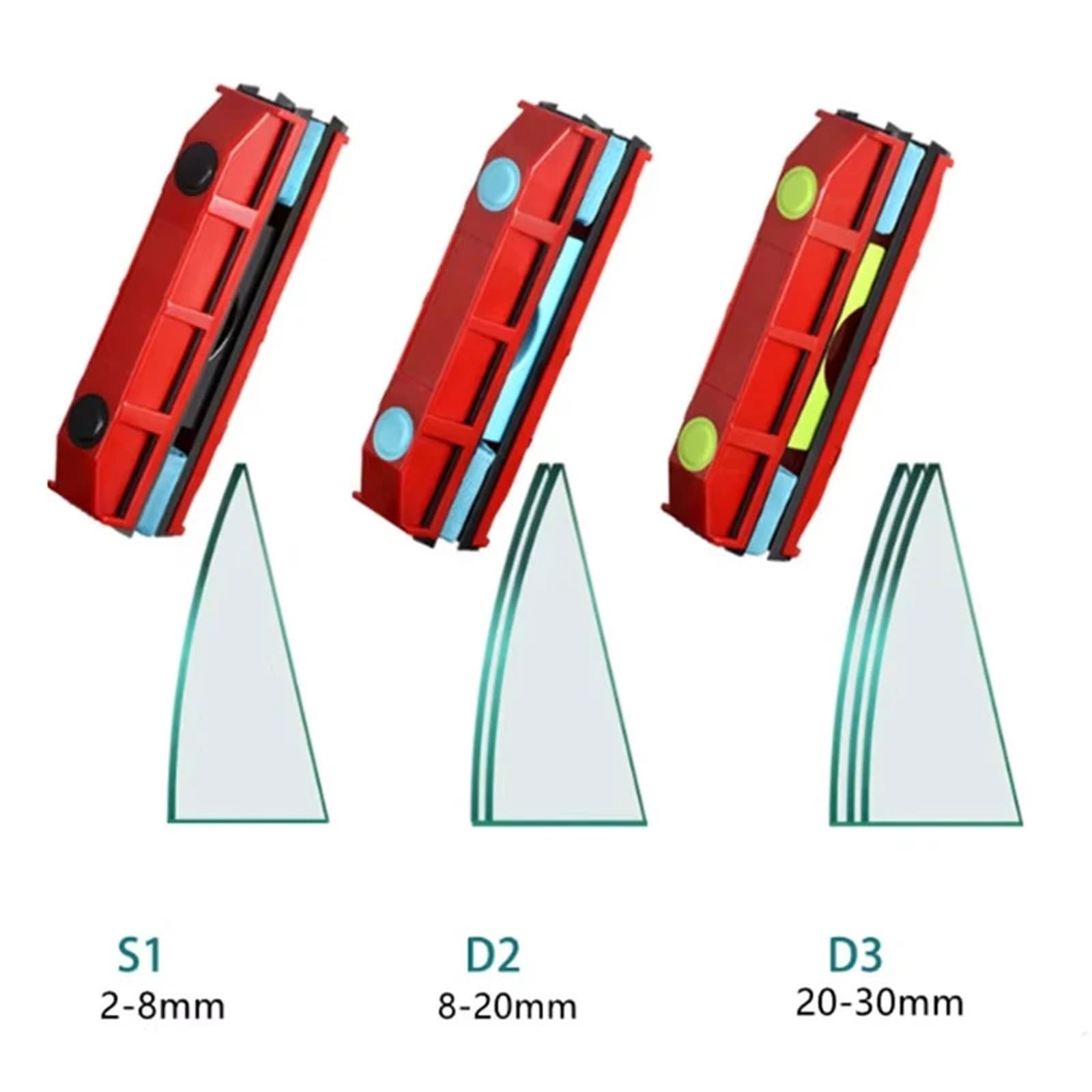 Limpiacristales magnético para cristales, limpiaparabrisas de doble cara, herramienta para la limpieza de cristales de automóviles y casas de rascacielos (20-28 mm)