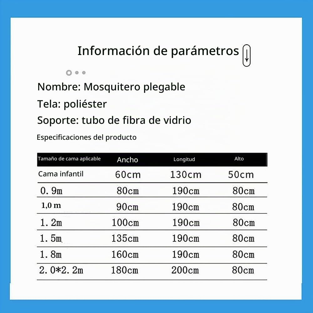 Mosquitera plegable para cama de matrimonio, tienda de campaña antimosquitos, toldo portátil, fácil de instalar, malla ultrafina, ideal para dormitorio, camping, viajes