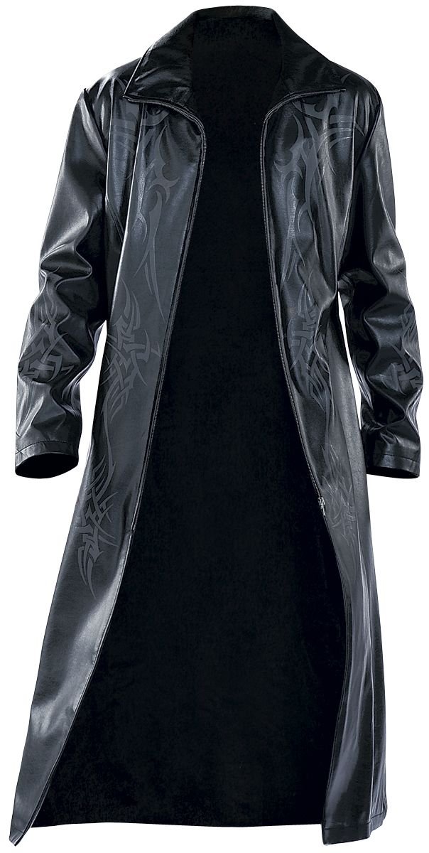 Uomo Cappotto in similpelle nero Non Specificato