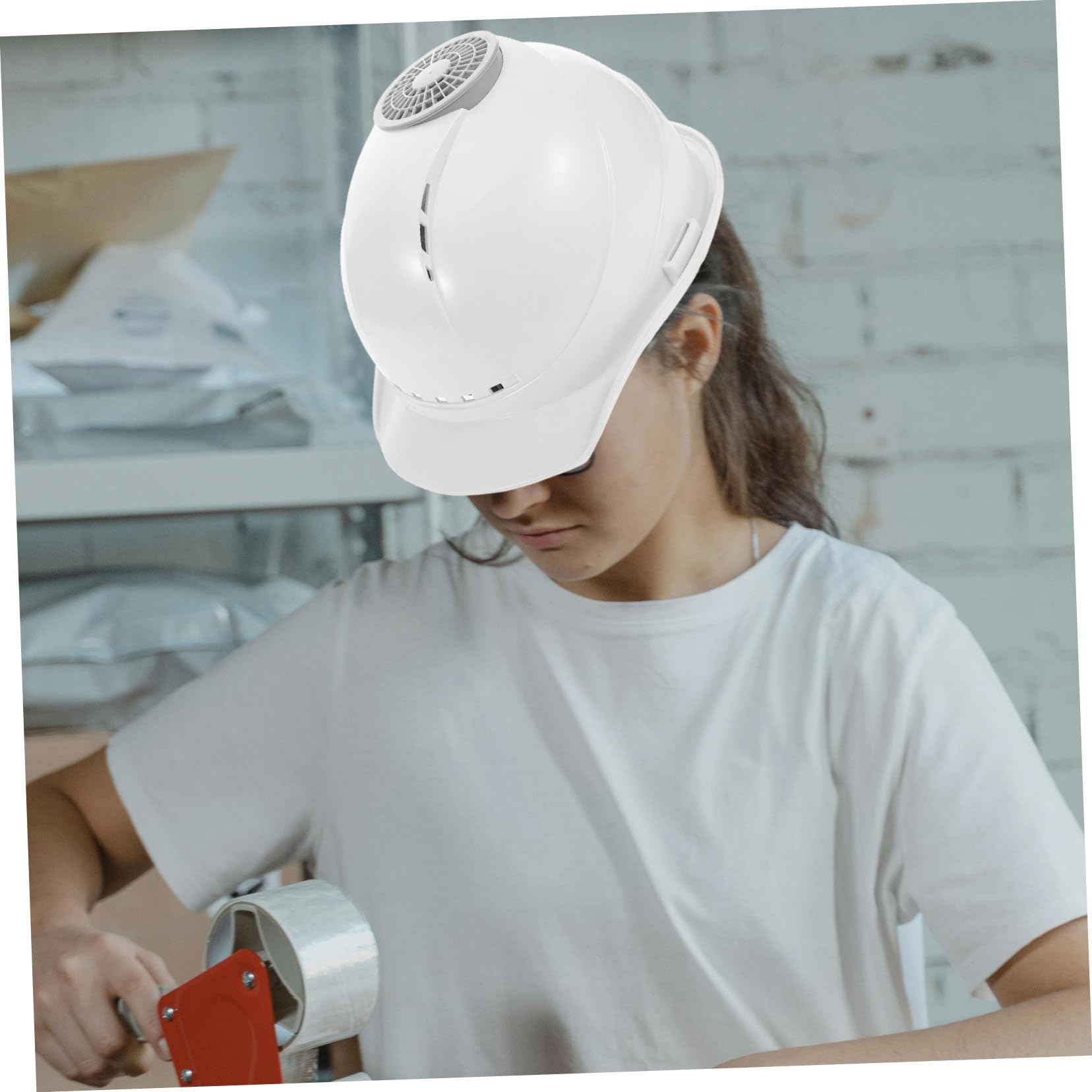 Cabilock Casco De Seguridad para Construcción con Ventilador Y Carga USB, Casco De Trabajo Refrigerado para Construcción Y Mejoras del Hogar, Color