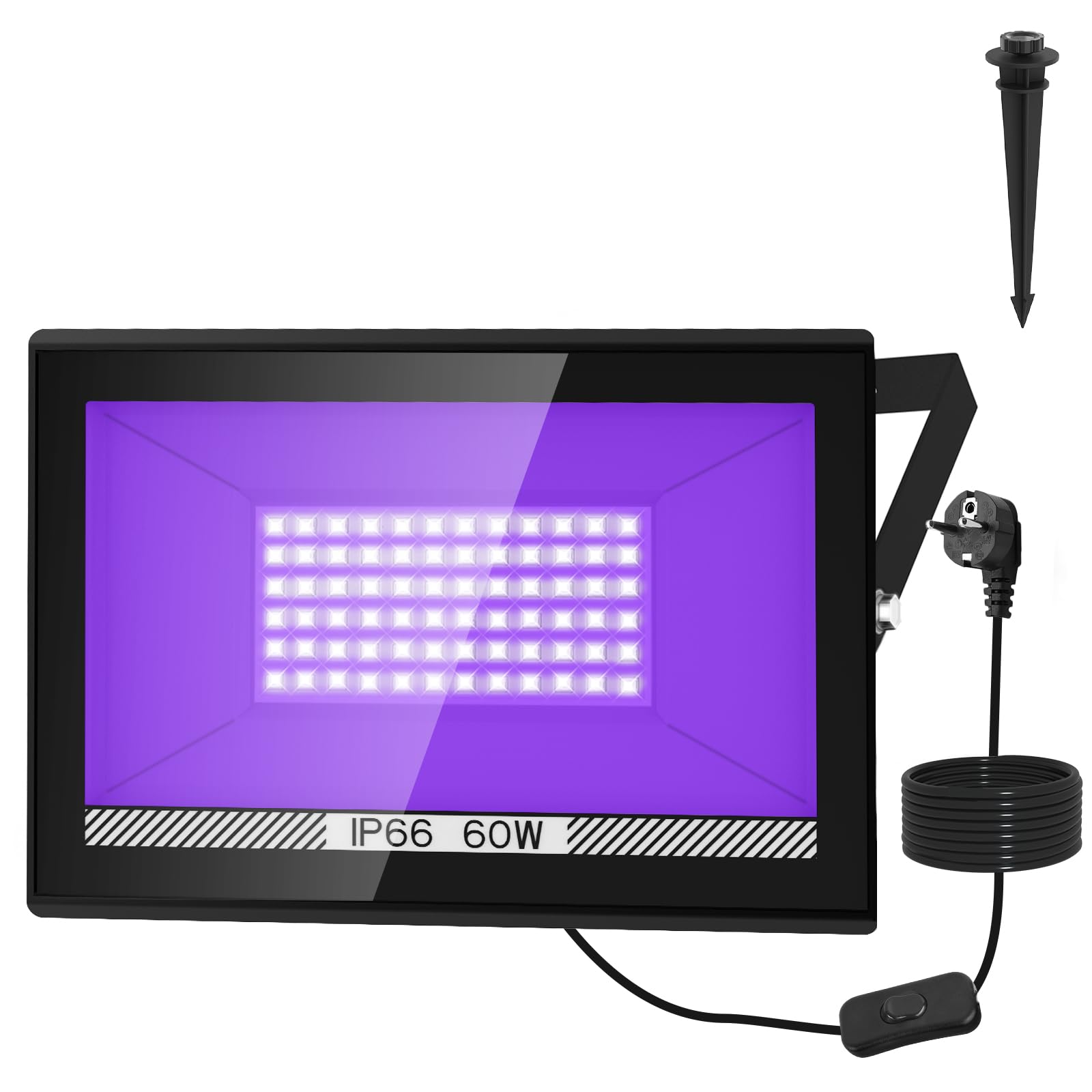 Faretto Luce Nera UV 100W LED | Impermeabile IP66 Per Party, Decorazioni Fluorescenti E Halloween - Foto 5