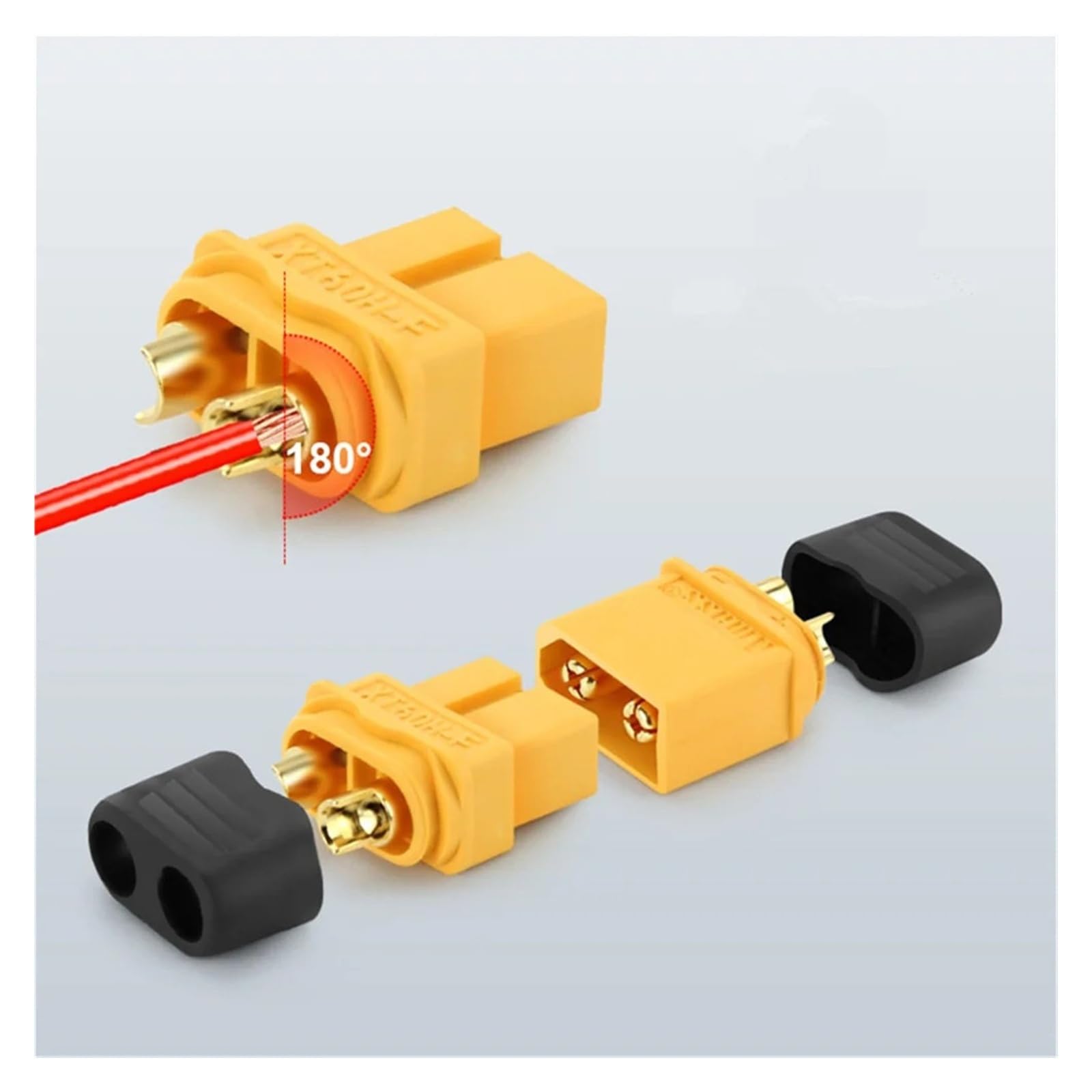 5/10 par XT60H złącze męskie żeńskie z Sheath do RC LiPo Battery Drone Car Airplane (10 szt. XT60H żeński)