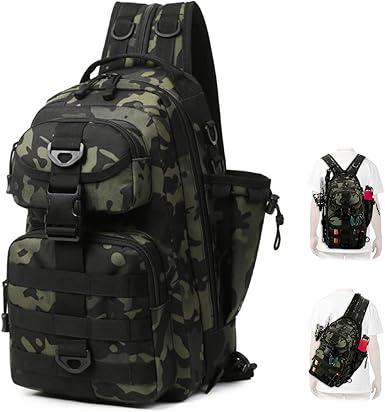 La bolsa de aparejos de pesca Auniq es resistente al agua y duradera, con un diseño organizador innovador que incluye múltiples bolsillos de almacenamiento. Cuenta con correas ajustables para mayor comodidad y versatilidad, siendo ideal para actividades al aire libre como la pesca, ciclismo y senderismo.