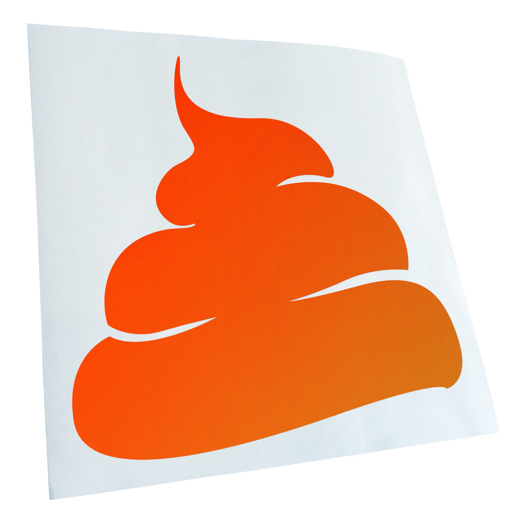 Kiwistar - Car Sticker - Neon Orange - 40 x 40 cm Kackhaufen Fun - Rear Window Car Sticker Weatherproof for Car Truck Moped Truck - Sticker Exterior Self-Adhesive Tuning Accessories for Window