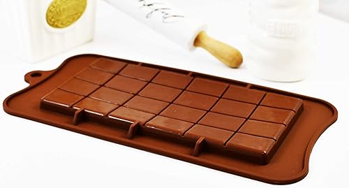 Miniatura 4 de Paquete de 3 barras de chocolate de silicona y mini molde rectangular de chocolate fino para gofres, molde de silicona con chispas de chocolate