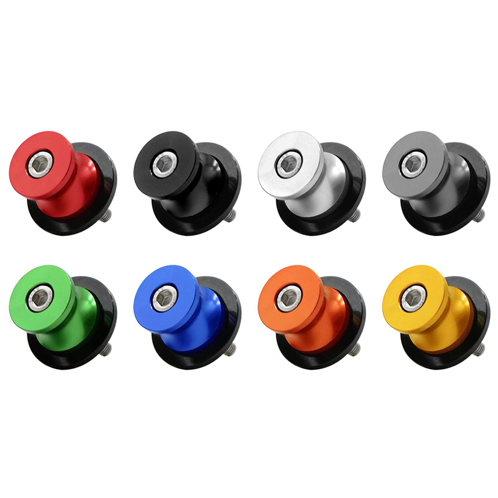 MTKRACING 8MM CNC Aluminum Motorcycle Swingarm Sliders Spools Paddock Stand Bobbins Swing Arm For Kawasaki