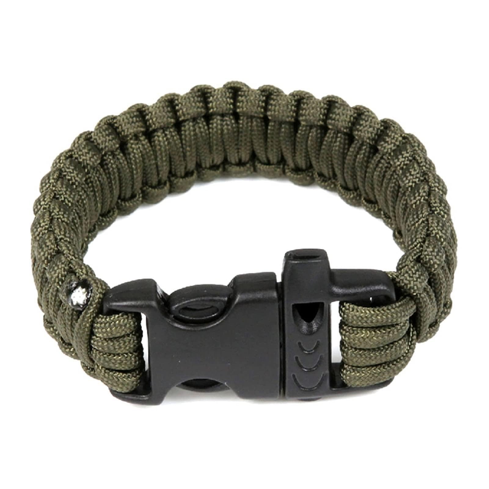 Hochfestes Utility Jagd Camping Wanderpfeife Lebenskringung Armband Geflochtene Seil Handgelenk Band Klettern im Freien. (Color : Black)